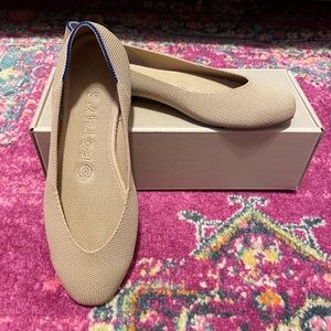 Rothy’s Ecru square toe ballet flats